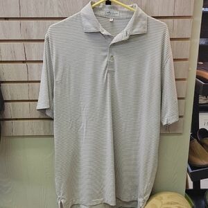 Peter Millar Gray Polo Shirt Lightweight Casual